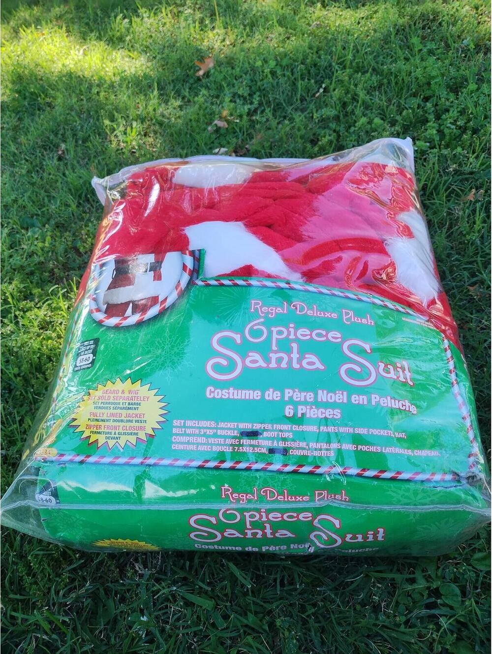 6 PIECE REGAL DELUXE PLUSH SANTA SUIT, MEN'S STANDARD SIZE XXL TO 60‎ JACKET
